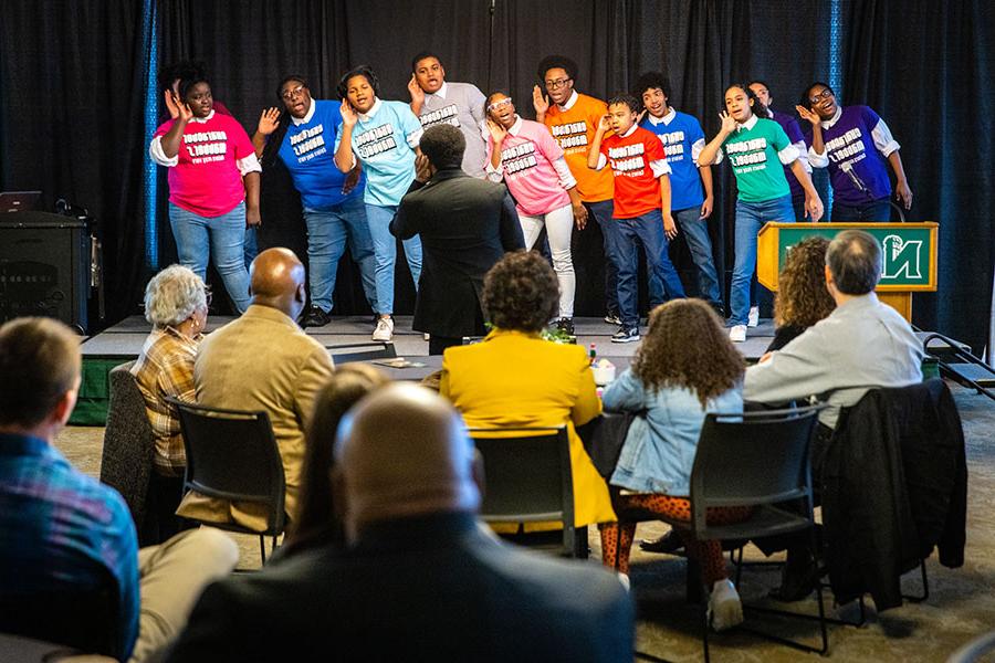 The Kansas City Boys and Girls Choir performed during last year's Peace Brunch. (Photo by Todd Weddle/Northwest Missouri State University)